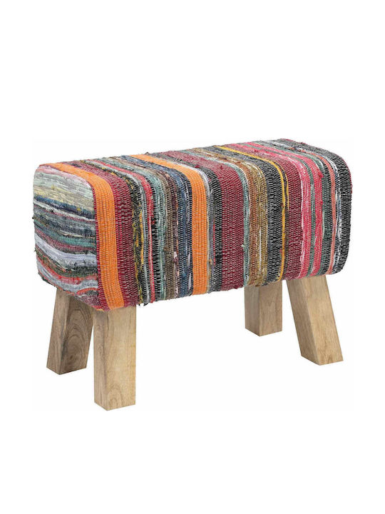 Outdoor Wooden Bench With Cushions 60x30x45cm