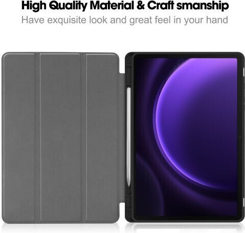 Flip Cover Gri Samsung Galaxy Tab S10 FE S9 FE Tab S9