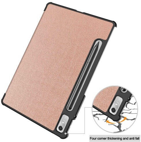 Tri--fold Βάση Στήριξης Flip Cover Ροζ (Lenovo Tab P11 Pro)