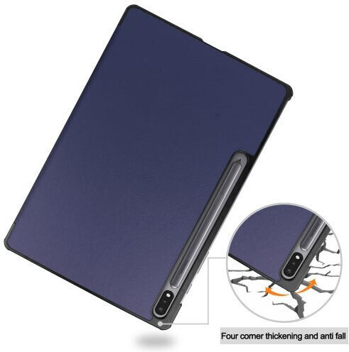 Tri-fold Bază De Sprijin Flip Cover Albastră Galaxy Tab S9+