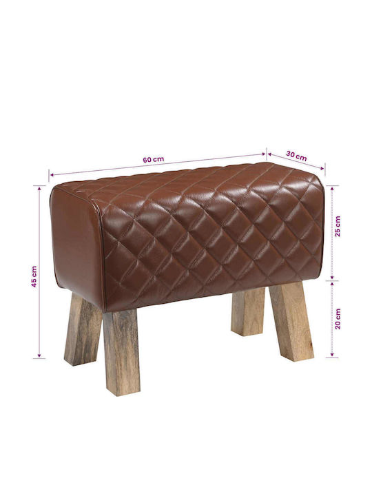 Дървена Градинска Пейка с Макси Подложки 60x30x45см