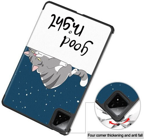 Dreifach gefaltete Buchhülle Xiaomi Pad 7 Pro Pad 7 Schlafendes Kätzchen