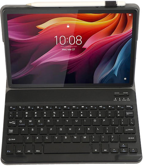 Свалящ се Флип капак с Клавиатура Черен (Lenovo Tab K11 Plus) 6.13