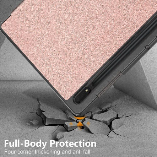 Tri-Fold Tablet Hülle Flip Cover Rosa (Galaxy Tab S9 Ultra)