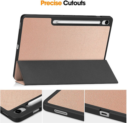 Tri-fold Стойка Флип капак Розов (Samsung Galaxy Tab S10 FE+)