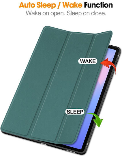 Tri-fold Stand Flip Cover Greeη (Samsung Galaxy Tab S10 FE+)