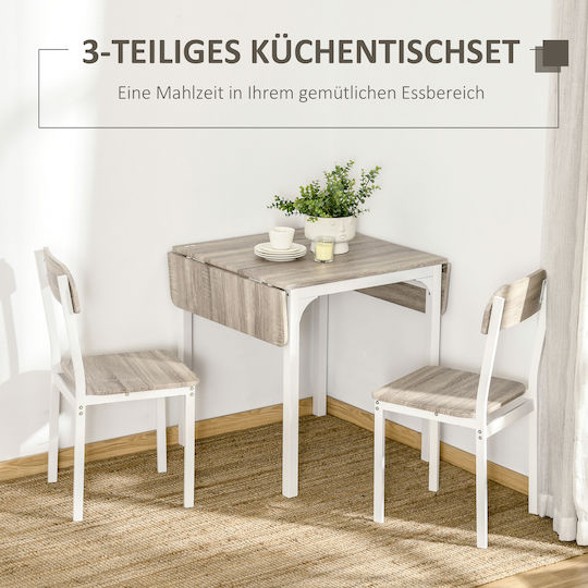 Kitchen Table with 1 Chair 110x70cm