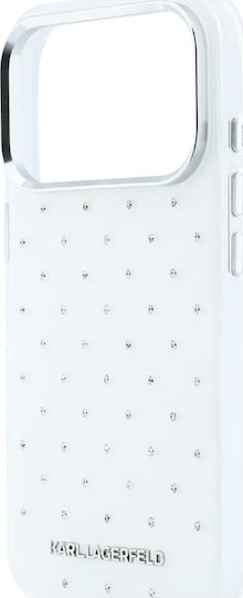 Karl Lagerfeld Iml Rhinestones Allover Magsafe Case Iphone 18 Pro Max White