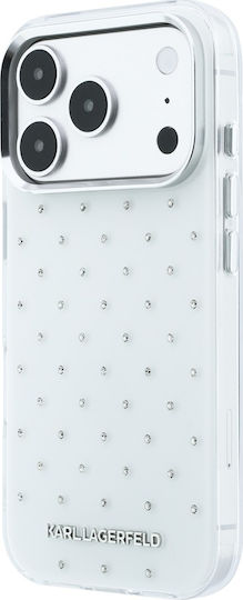 Karl Lagerfeld Iml Rhinestones Allover Magsafe Case Iphone 18 Pro Max White