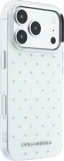 Karl Lagerfeld Iml Rhinestones Allover Magsafe Case Iphone 18 Pro Max White