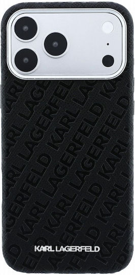Karl Lagerfeld Pu Grained Allover Semi Wrap Magsafe Case Iphone 18 Pro Max Black