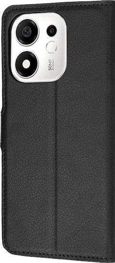 Techsuit Folio Wallet Δερμάτινο / Σιλικόνης Μαύρο (Honor 600)