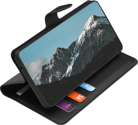 Techsuit Folio Wallet Δερμάτινο / Σιλικόνης Μαύρο (Honor 600)