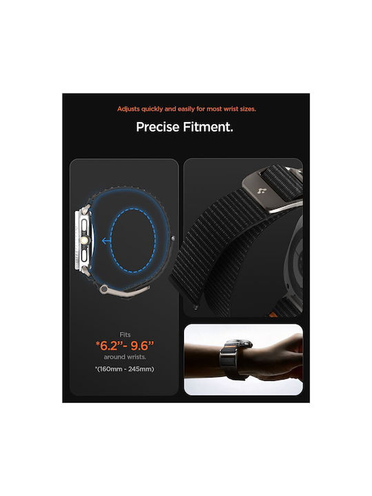 Spigen DuraPro Flex Fabric Black Strap Galaxy Watch 8 8 Classic 9