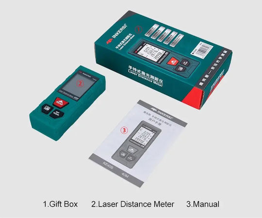 GVDA Măsurător Laser INKERSI KE100 cu Capacitate de Măsurare 100m