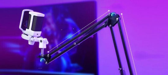 Fifine Q6TW Microphone Shock Mounted in White Color