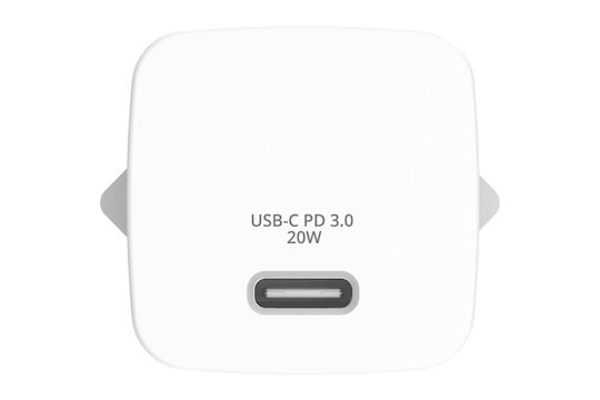 Verbatim GaN Charger with USB-C Port and USB-C - USB-C Cable 20W Power Delivery White Mini
