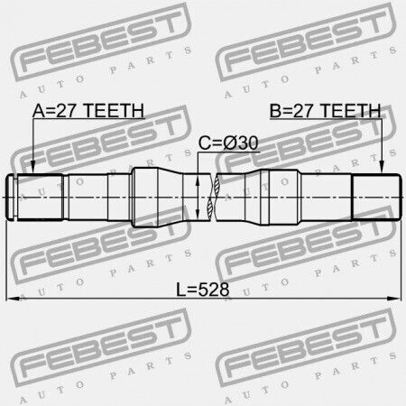 Δεξιό Μισό Άξονα Chevrolet Optra 2004-2007 Can 96624751