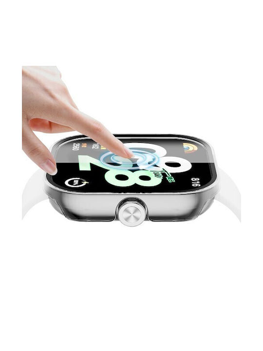Protective Hard Case with Built-in Tempered Glass for Xiaomi Redmi Watch 4 Black
