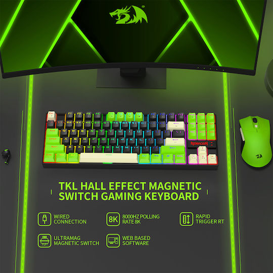 Redragon Kumara K552BG-RGB-M Gaming Πληκτρολόγιο Tenkeyless με Μεμβράνης διακόπτες και RGB φωτισμό (Αγγλικό US)