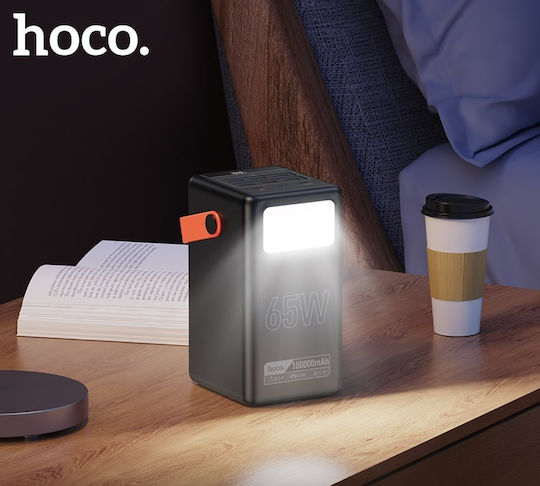Hoco DB03 Max Baterie Externă 100000mAh 65W cu 6 Porturi USB-A și 2 Porturi USB-C Power Delivery Negru