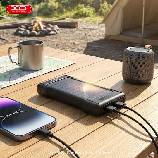 XO PR290 Solar Ηλιακό Power Bank 10000mAh