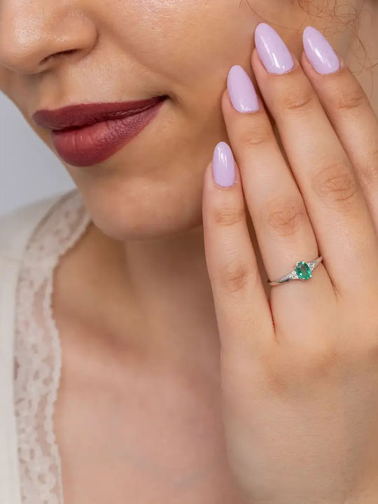 Damentringe mit Diamant aus Weißgold 18K
