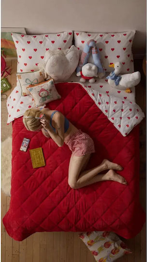 SteweHome Steppdecke Einzel 155x215cm Burgundisch