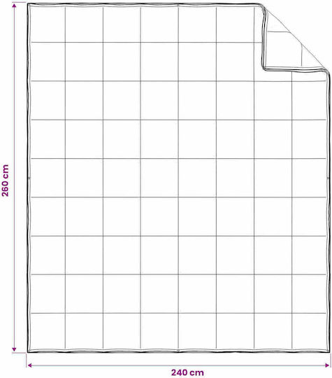 vidaXL Set Steppdecke Übergröße 240x260cm Beiges 2 Stück