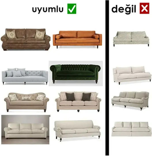 SteweHome Elastic Cover for Three Seater Sofa White 180x230cm