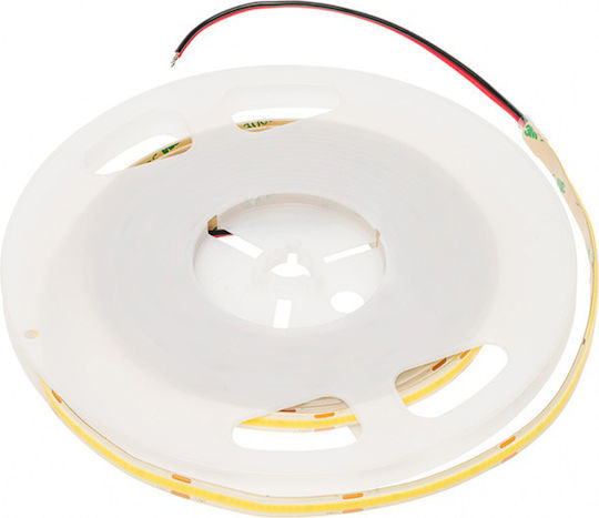 Lemlux Bandă LED Impermeabilă 24V Lumină Alb Natural 5m Tip COB cu Sursă de Alimentare