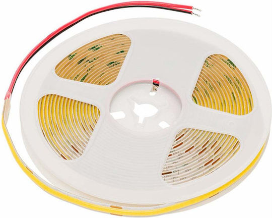 Lemlux Bandă LED 12V Lumină Albă Naturală 5m Tip COB cu Sursă de Alimentare