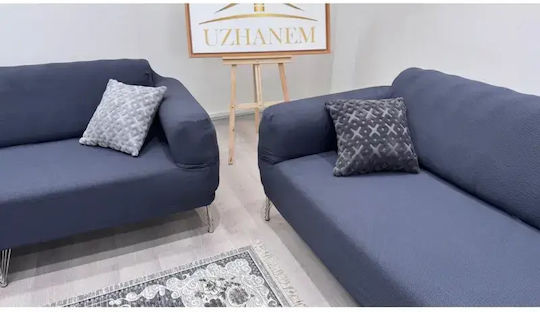 SteweHome Blue Elastic Cover for Recliner Sofa 195x230cm
