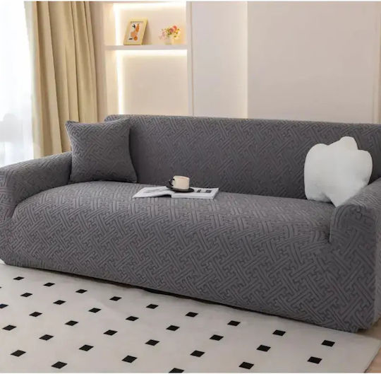 SteweHome Еластично Чаршаф За 3-Местен Диван Геометричен 195x230см