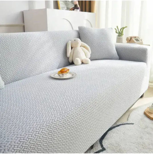 SteweHome Husă Elastică Canapea Cu Două Locuri Gri 180x230cm