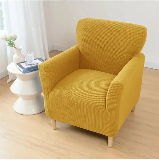 SteweHome Elastische Abdeckung Sessel Gelb 60x85cm