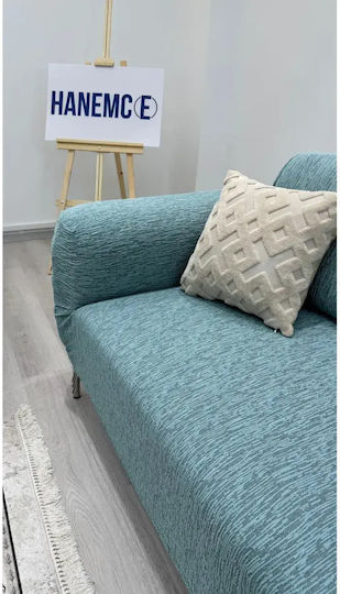 SteweHome Husă Elastică Pentru Canapea Cu Trei Locuri Turcoaz 180x237cm