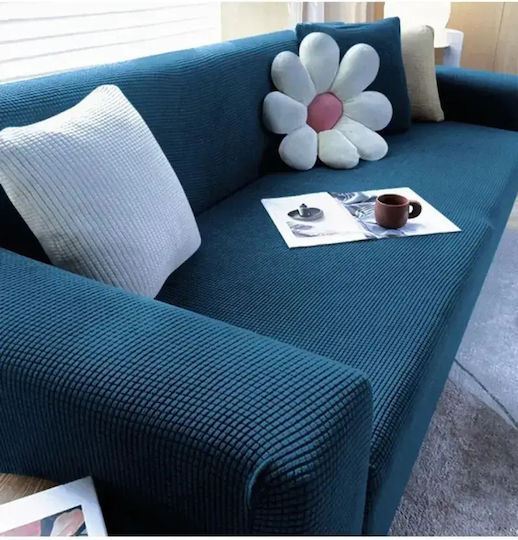 SteweHome Elastische Abdeckung Für Dreisitziges Sofa Türkis