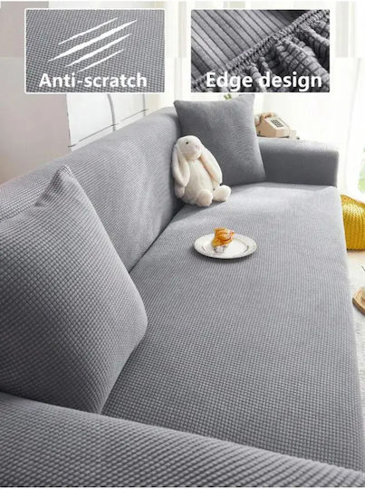 SteweHome Elastic Cover For Three Seater Sofa Beige 195x230cm