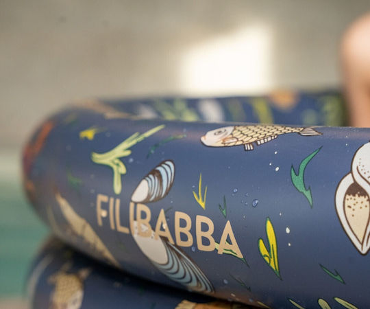Filibabba Children's Round Swimming Pool PVC 230lt Inflatable Gold Glitter