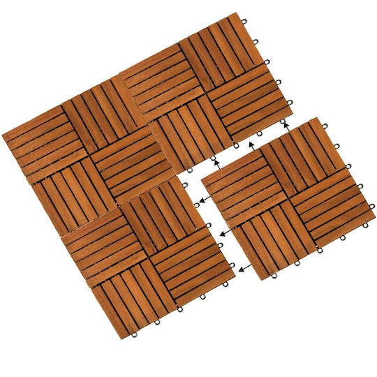 Casaria Материал за Градински Настилки от WPC 30x30см