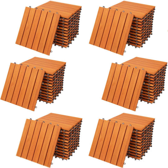 Casaria Material Pentru Pardoseli De Grădină Din WPC 30x30cm