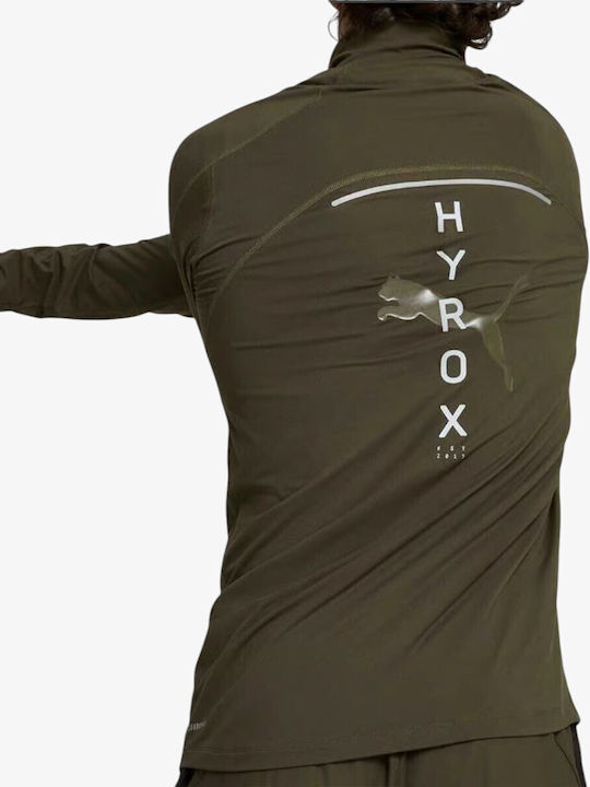 Φούτερ με Κουκούλα Khaki Green