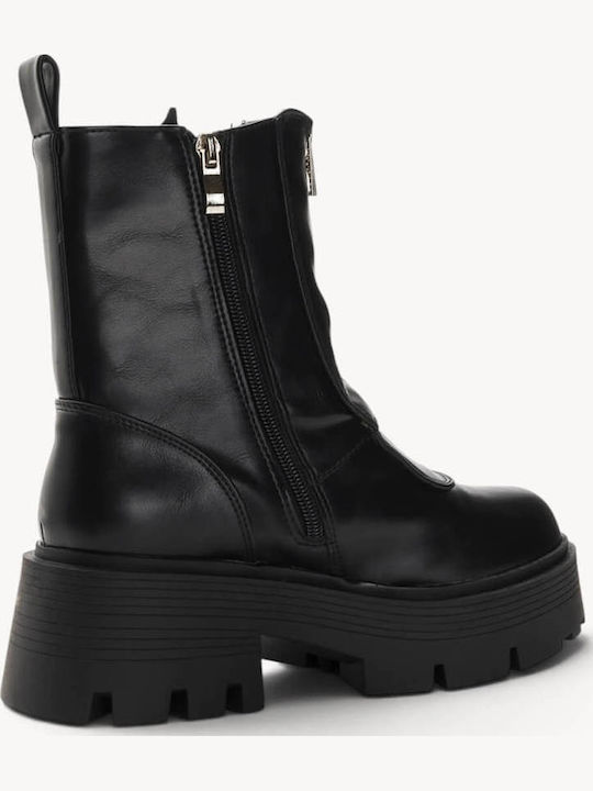 Schwarze Stiefeletten Damen mit Reißverschluss