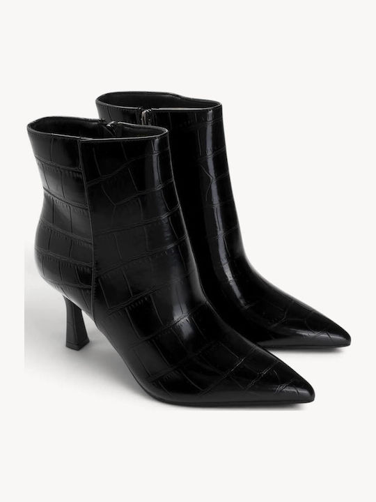Schwarze Stiefeletten Damen Krokodil Myltere Linie