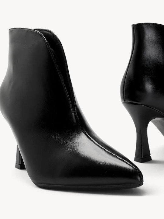 Black Ankle Boots Asymmetric Shaft