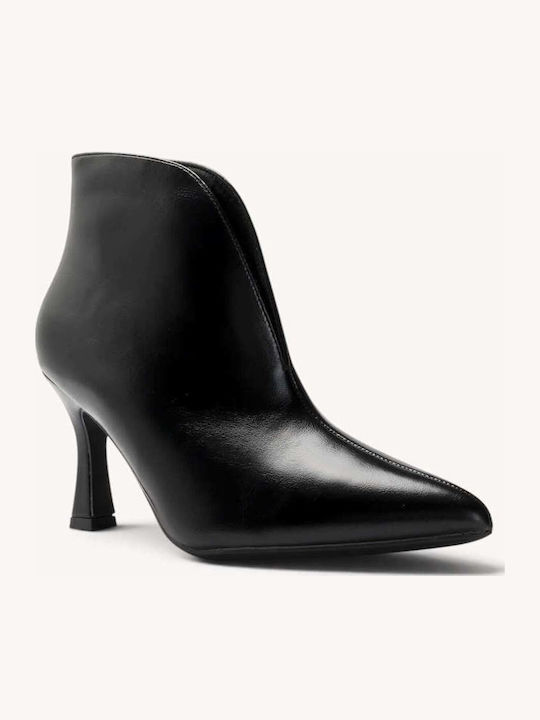 Black Ankle Boots Asymmetric Shaft