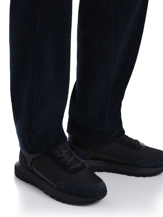 Men's Sneakers Black- Blue
