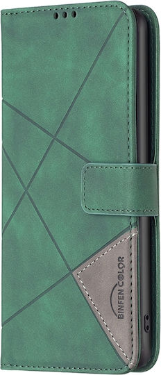 Binfen Color Motorola Edge 50 5g Fusion Leather Wallet Green Mobile Phone Case