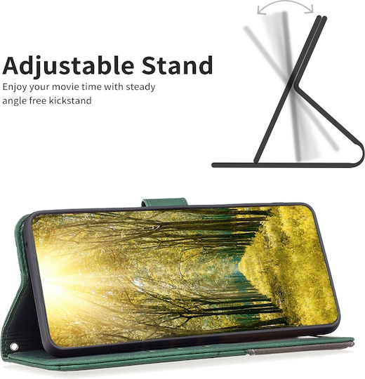 Binfen Color Motorola Edge 50 5g Fusion Leather Wallet Green Mobile Phone Case
